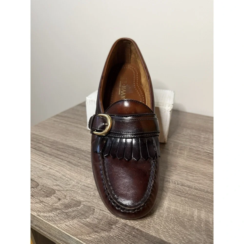 Vintage Cole Haan Mens Loafer Sz 9.5 Cordovan Kiltie Monk American Handsewn